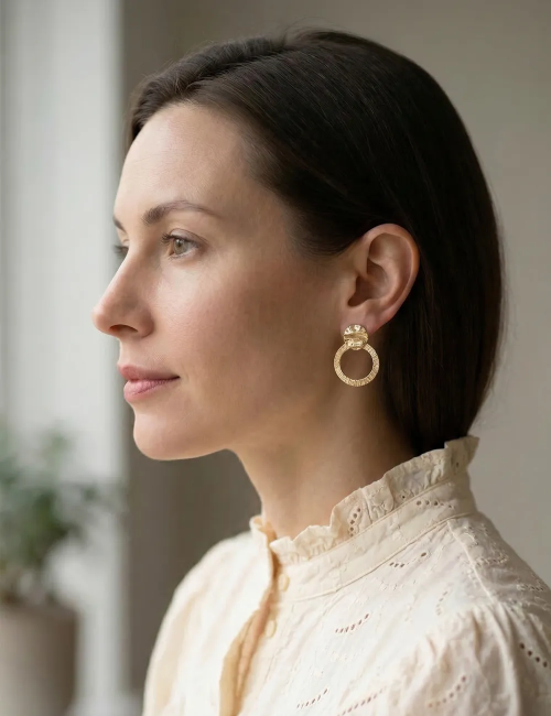 Boucles d'oreilles La Serra Baza - Boucles texturées