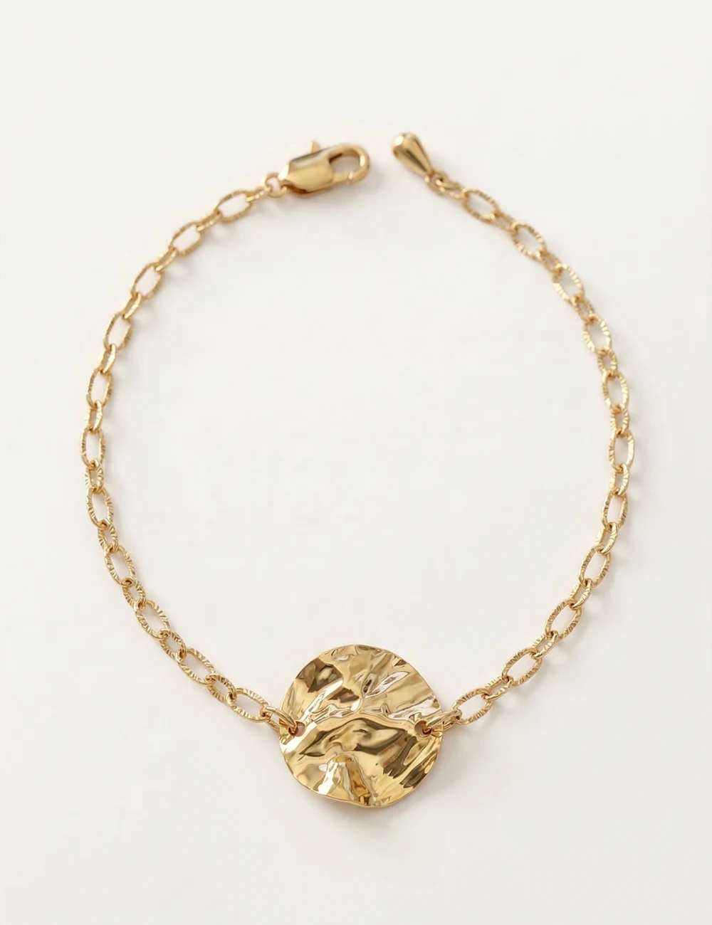 Bracelet La Serra – Bracelet texturé doré ajustable