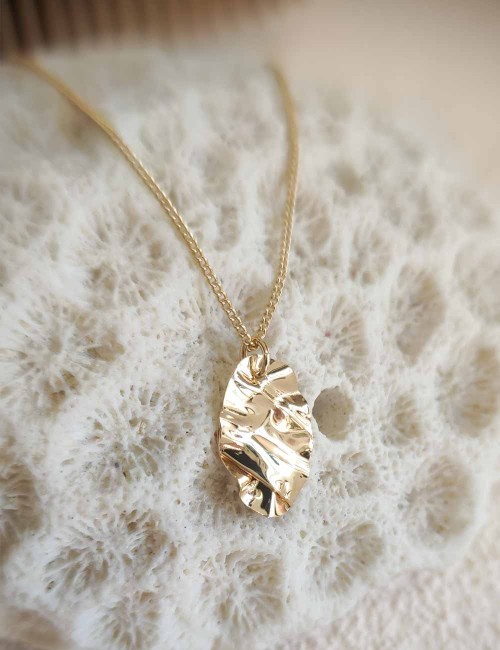 Collier Plateau Rosa – Collier texturé doré à l’or fin