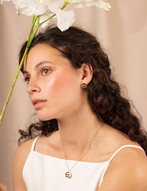 Collier La Rosière – Collier doré à pendentif texturé