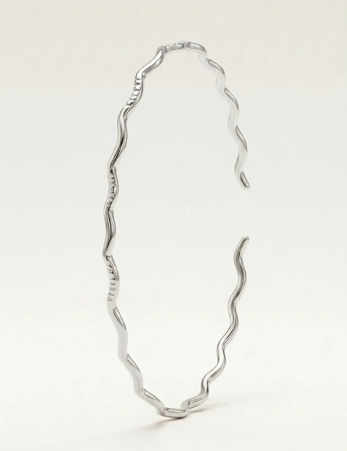Jonc Lema – Bracelet jonc texturé doré ou argenté ajustable