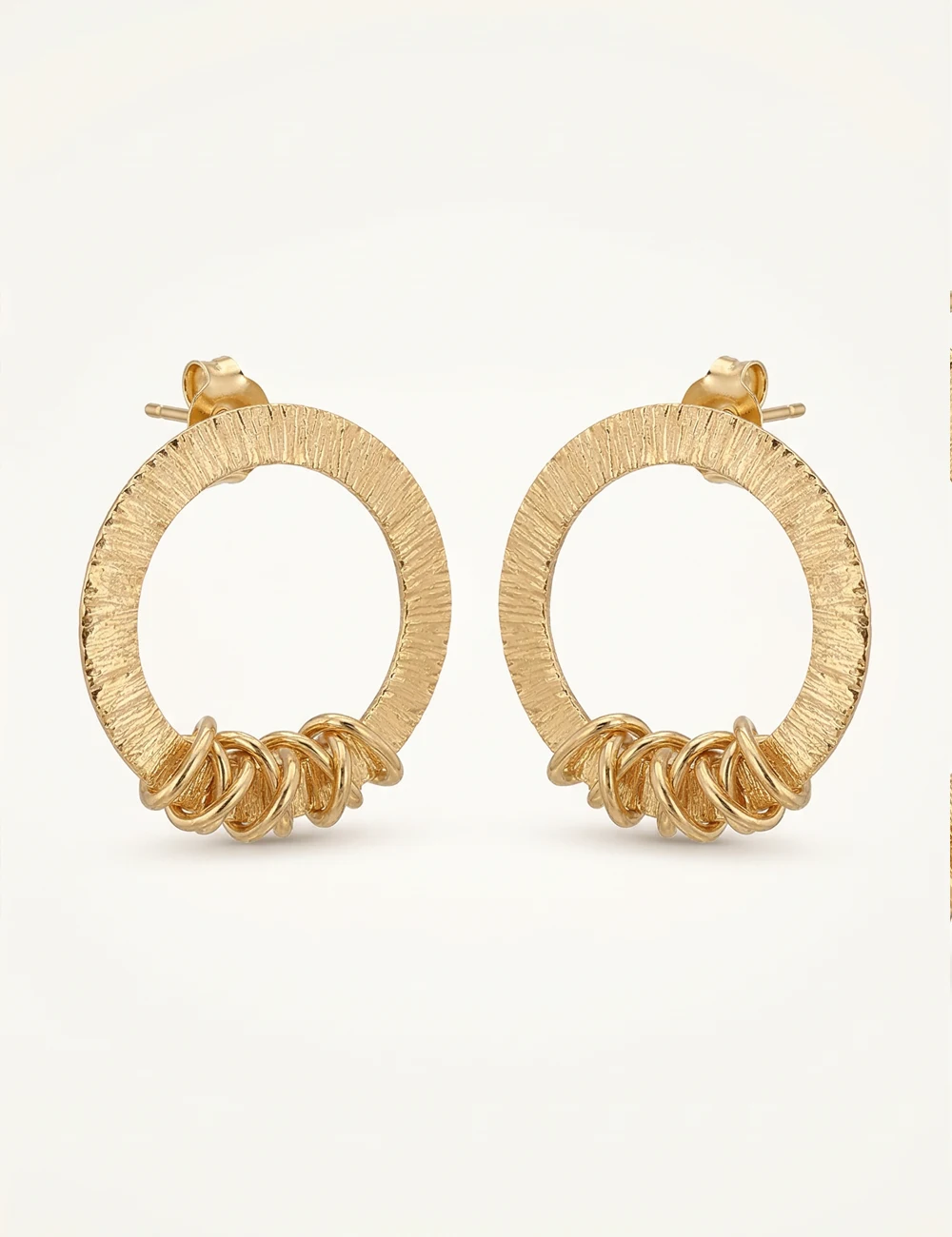 Boucles d’oreilles Baza Enroulé – Boucles texturées dorées ou argentées
