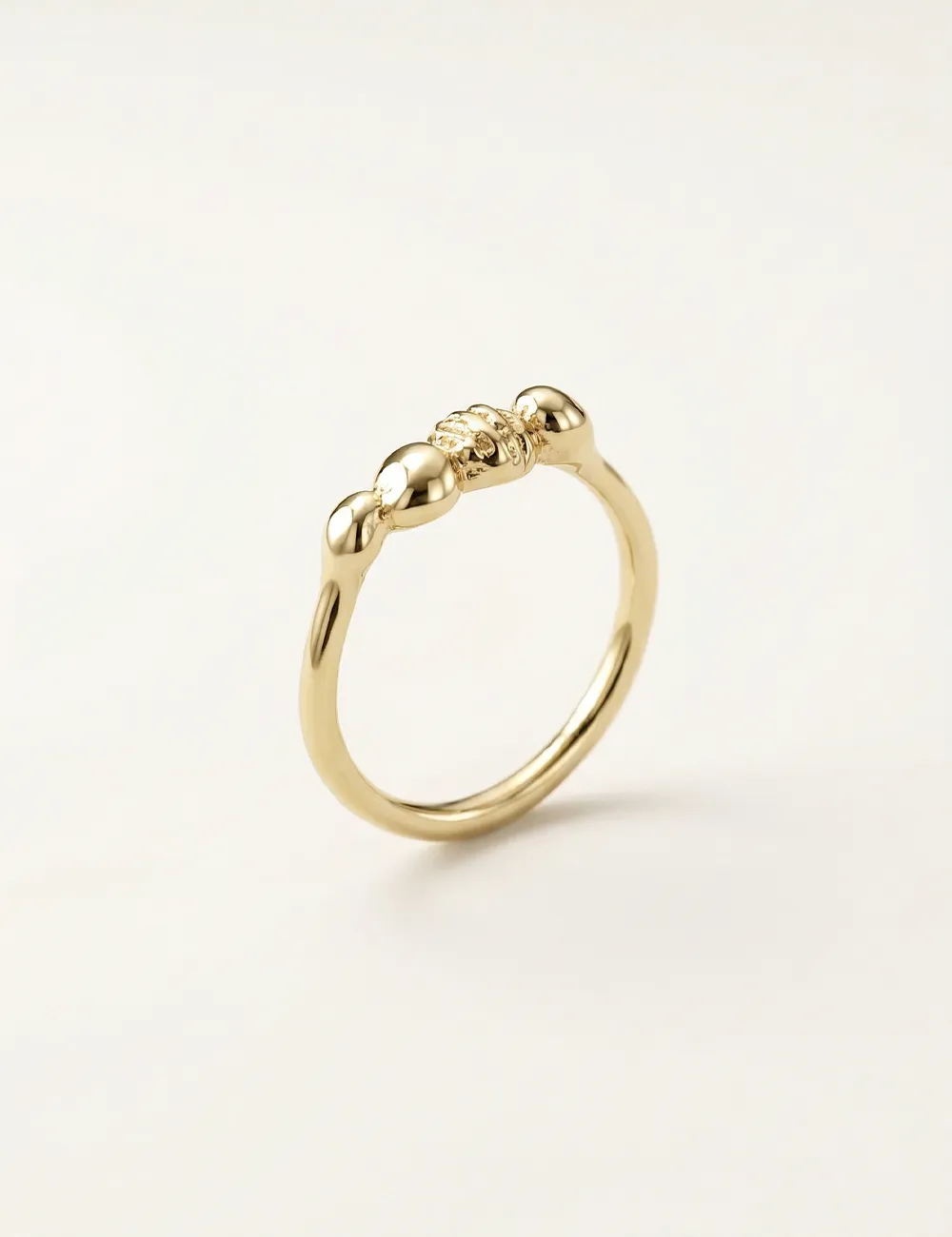 Bague Noma - Taille 55 - Bague dorée à l’or fin unique