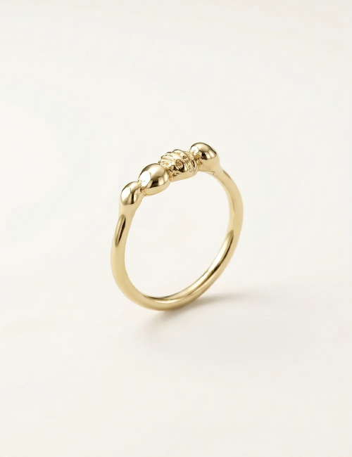 Bague Noma - Taille 55 - Bague dorée à l’or fin unique