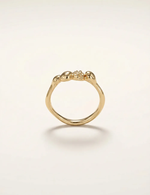 Bague Noma - Taille 55 - Bague dorée à l’or fin unique