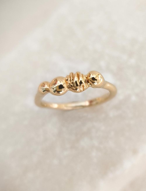 Bague Noma - Taille 55 - Bague dorée à l’or fin unique