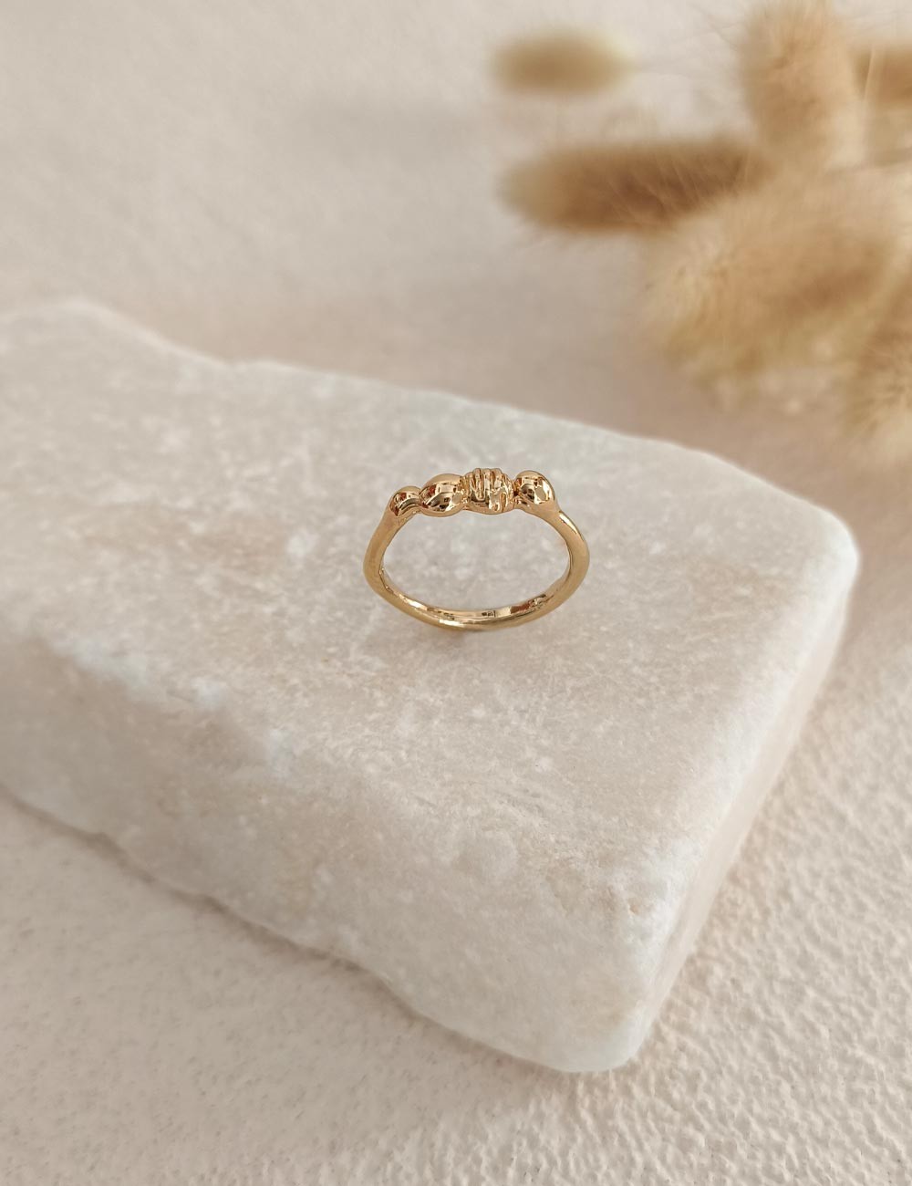 Bague Noma - Taille 55 - Bague dorée à l’or fin unique