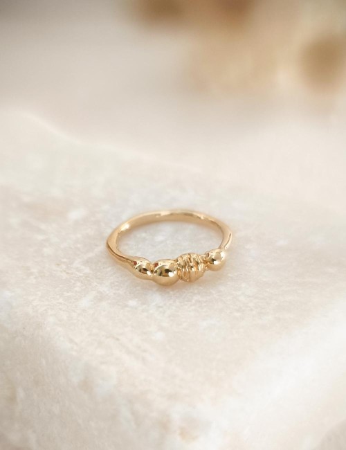 Bague Noma - Taille 55 - Bague dorée à l’or fin unique