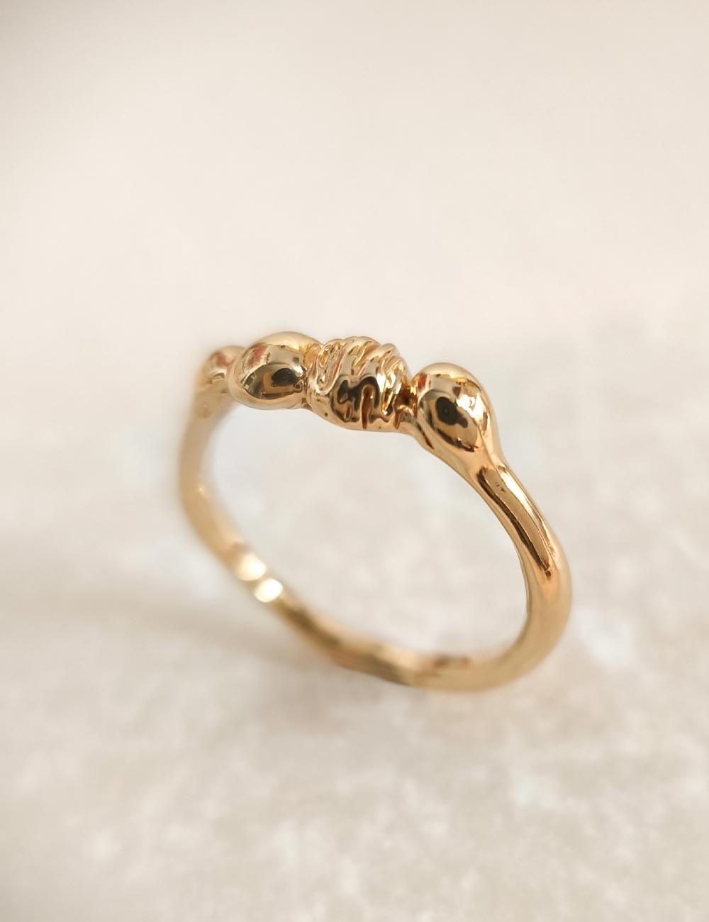 Bague Noma - Taille 55 - Bague dorée à l’or fin unique