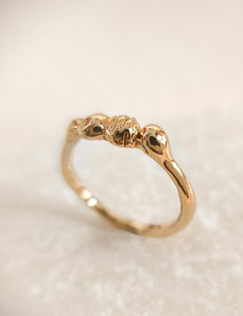 Bague Noma - Taille 55 - Bague dorée à l’or fin unique