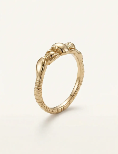 Bague Sora – Taille 51 – Bague dorée à l’or fin unique