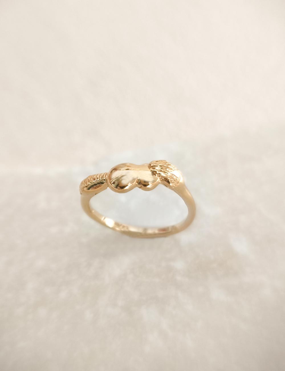 Bague Liora – Taille 51 – Bague dorée à l’or fin unique