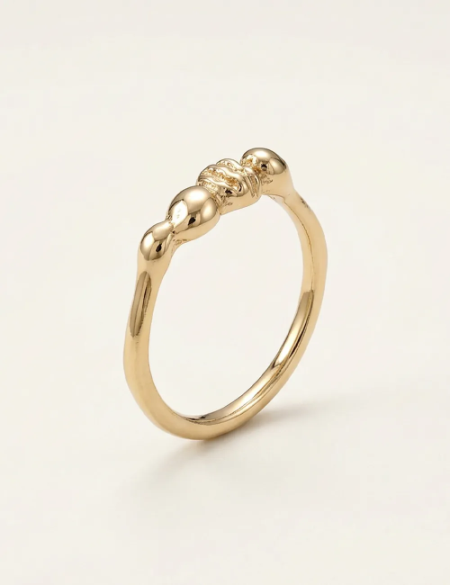 Bague Noma - Taille 55 - Bague dorée à l’or fin unique