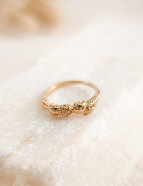 Bague Vela – Taille 52 - Bague dorée à l’or fin unique