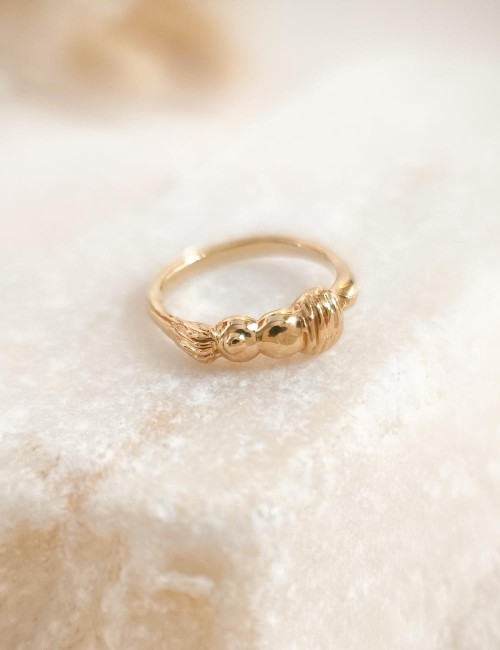 Bague Nera – Taille 53 – Bague dorée à l’or fin unique