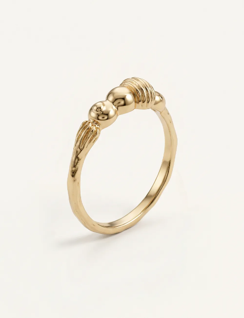 Bague Nera – Taille 53 – Bague dorée à l’or fin unique