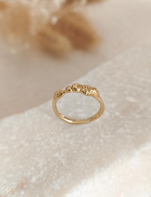 Bague Almé – Taille 53 – Bague dorée à l’or fin unique