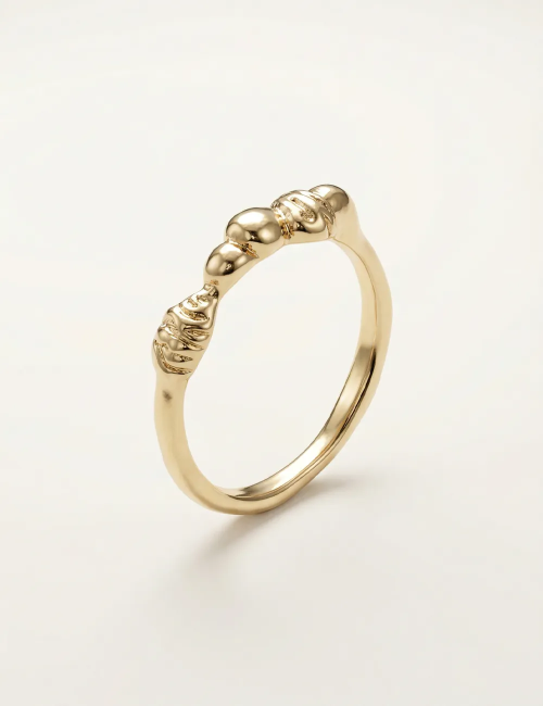 Bague Almé – Taille 53 – Bague dorée à l’or fin unique