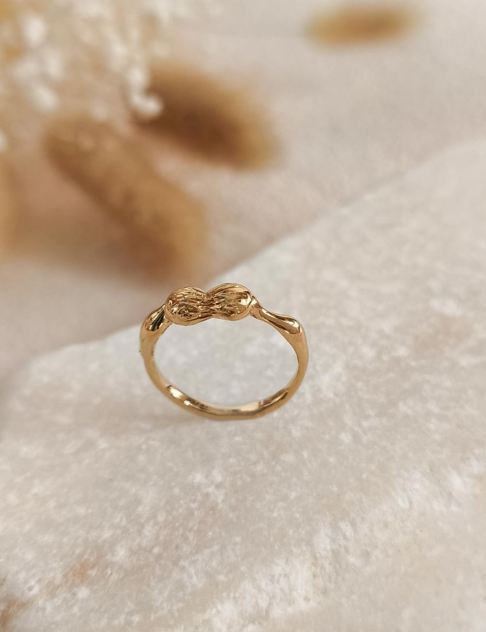 Bague Olya – Taille 51 – Bague dorée à l’or fin unique