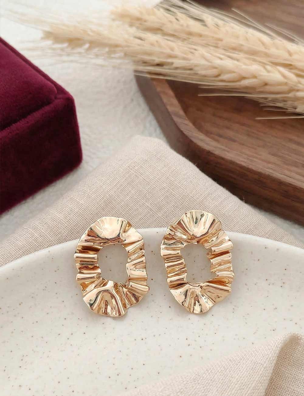 Boucles d'oreilles Rousse mini -Boucles texturées