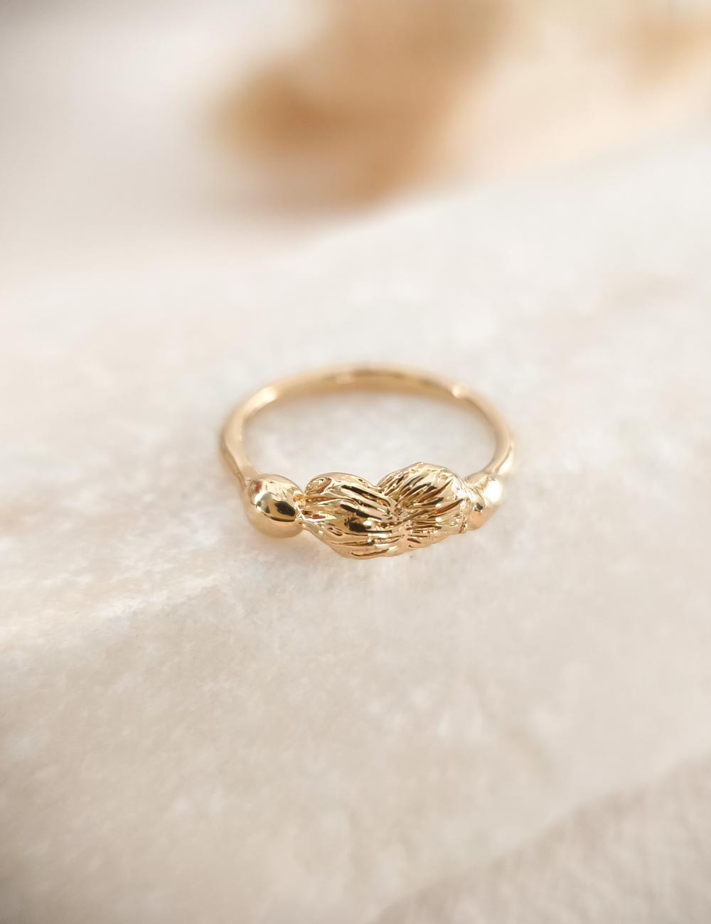 Bague Séna – Taille 52 – Bague dorée à l’or fin unique