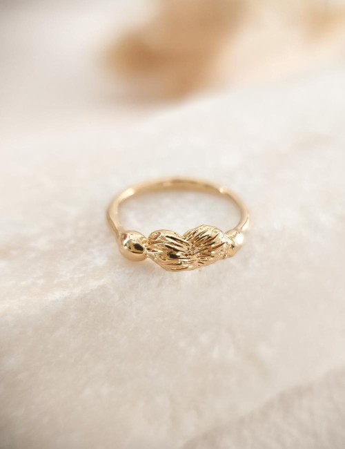 Bague Séna – Taille 52 – Bague dorée à l’or fin unique
