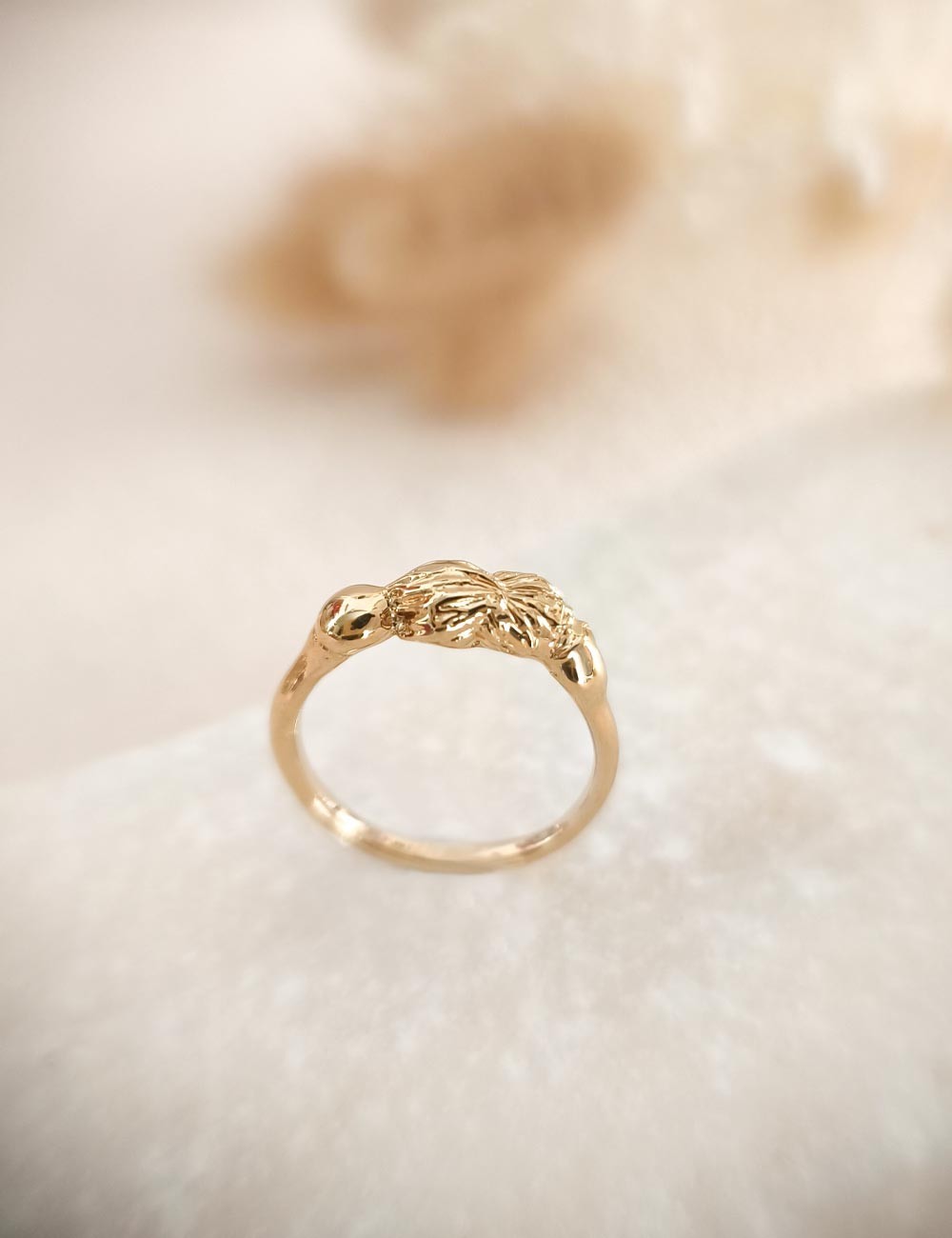 Bague Séna – Taille 52 – Bague dorée à l’or fin unique