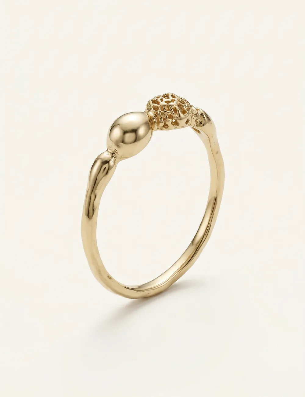 Bague Tilia – Taille 50 – Bague dorée à l’or fin unique