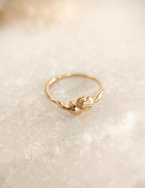 Bague Naé – Taille 52 – Bague dorée à l’or fin unique