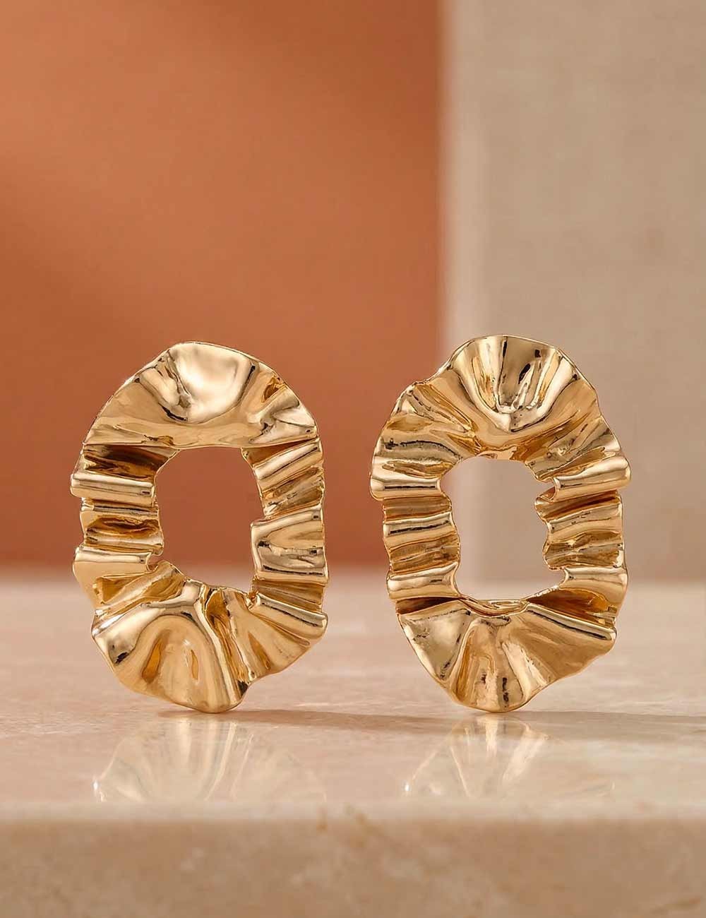 Boucles d'oreilles Rousse mini -Boucles texturées