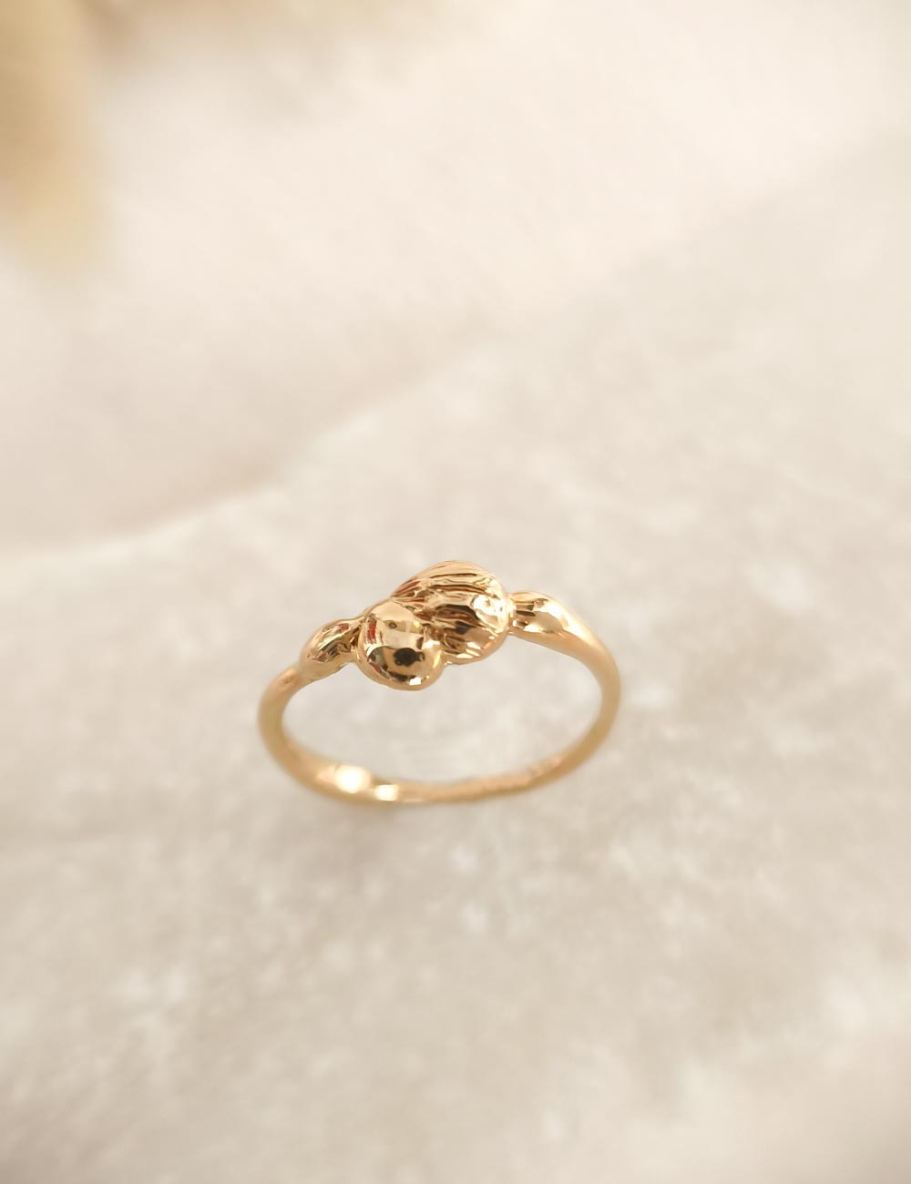 Bague Naé – Taille 52 – Bague dorée à l’or fin unique