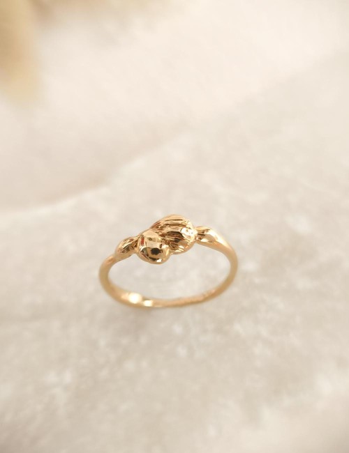Bague Naé – Taille 52 – Bague dorée à l’or fin unique