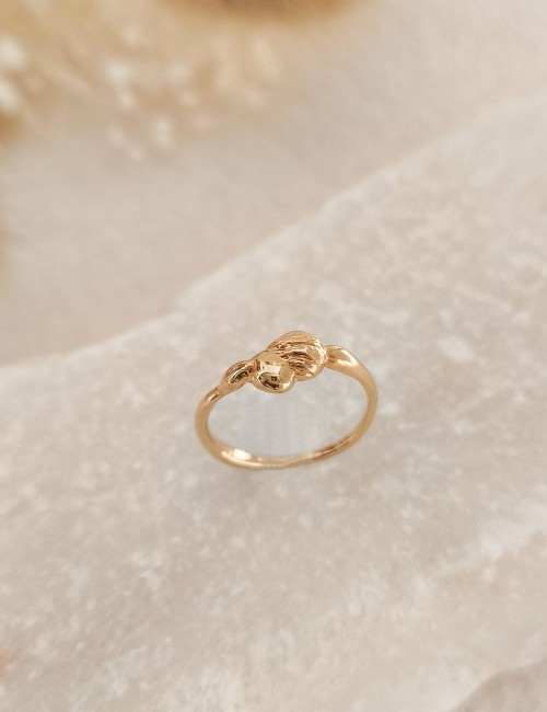 Bague Naé – Taille 52 – Bague dorée à l’or fin unique