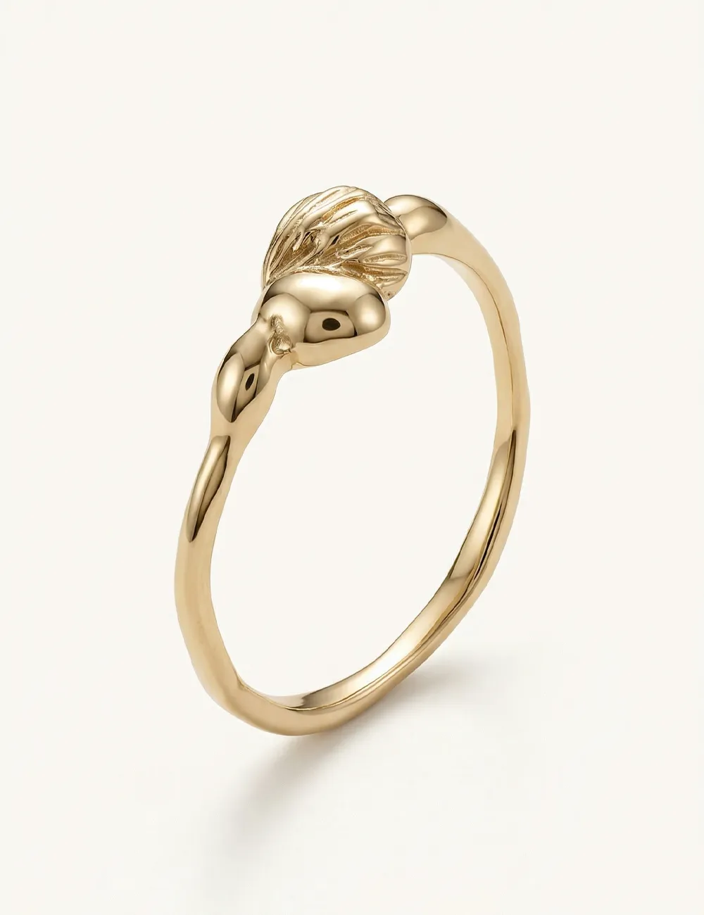 Bague Naé – Taille 52 – Bague dorée à l’or fin unique
