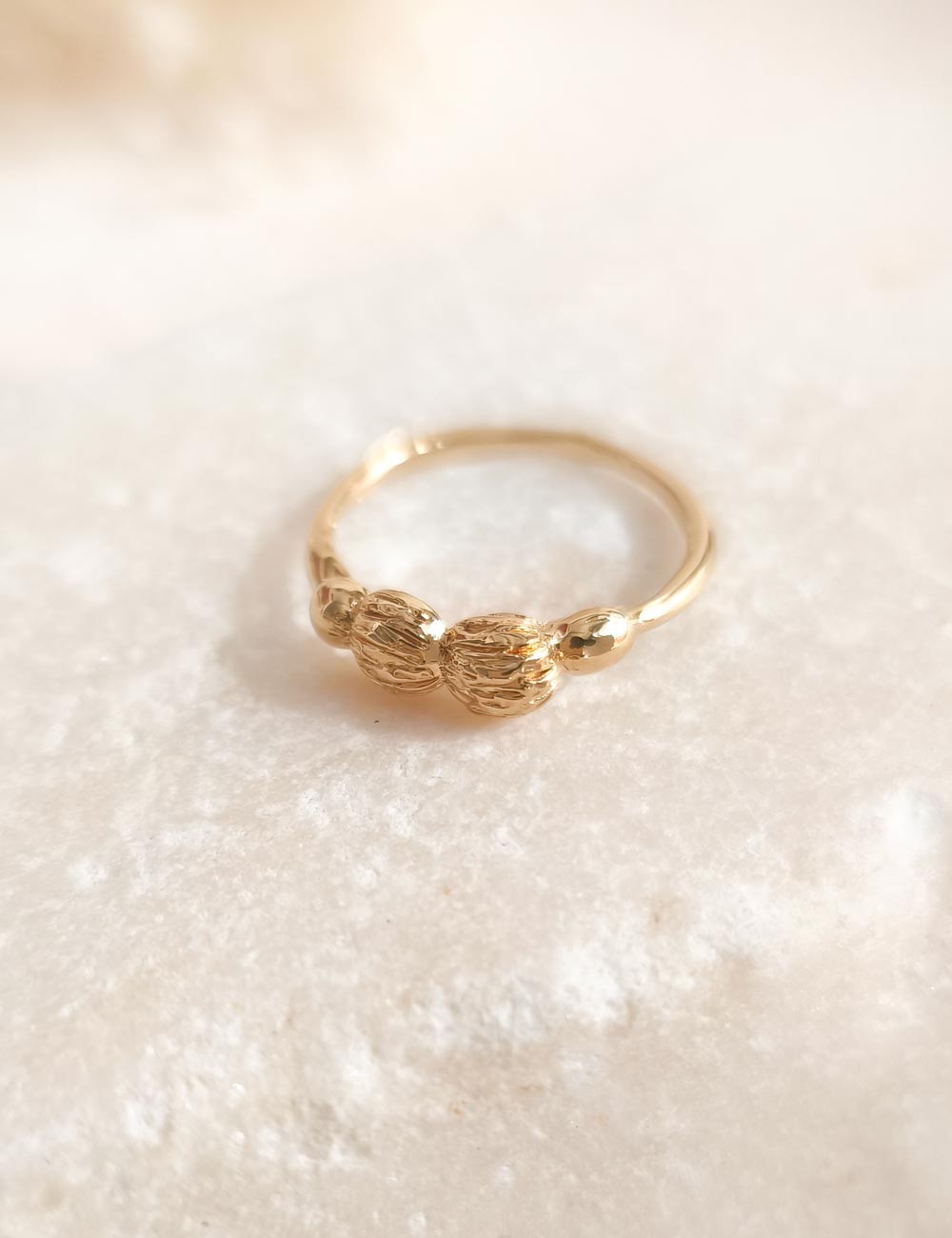 Bague Lya – Taille 51 – Bague dorée à l’or fin unique