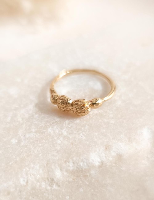 Bague Lya – Taille 51 – Bague dorée à l’or fin unique