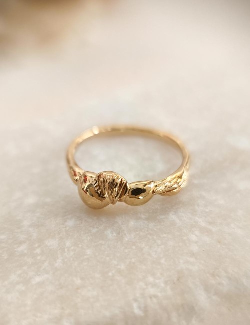 Bague Oria – Taille 53 – Bague dorée à l’or fin unique