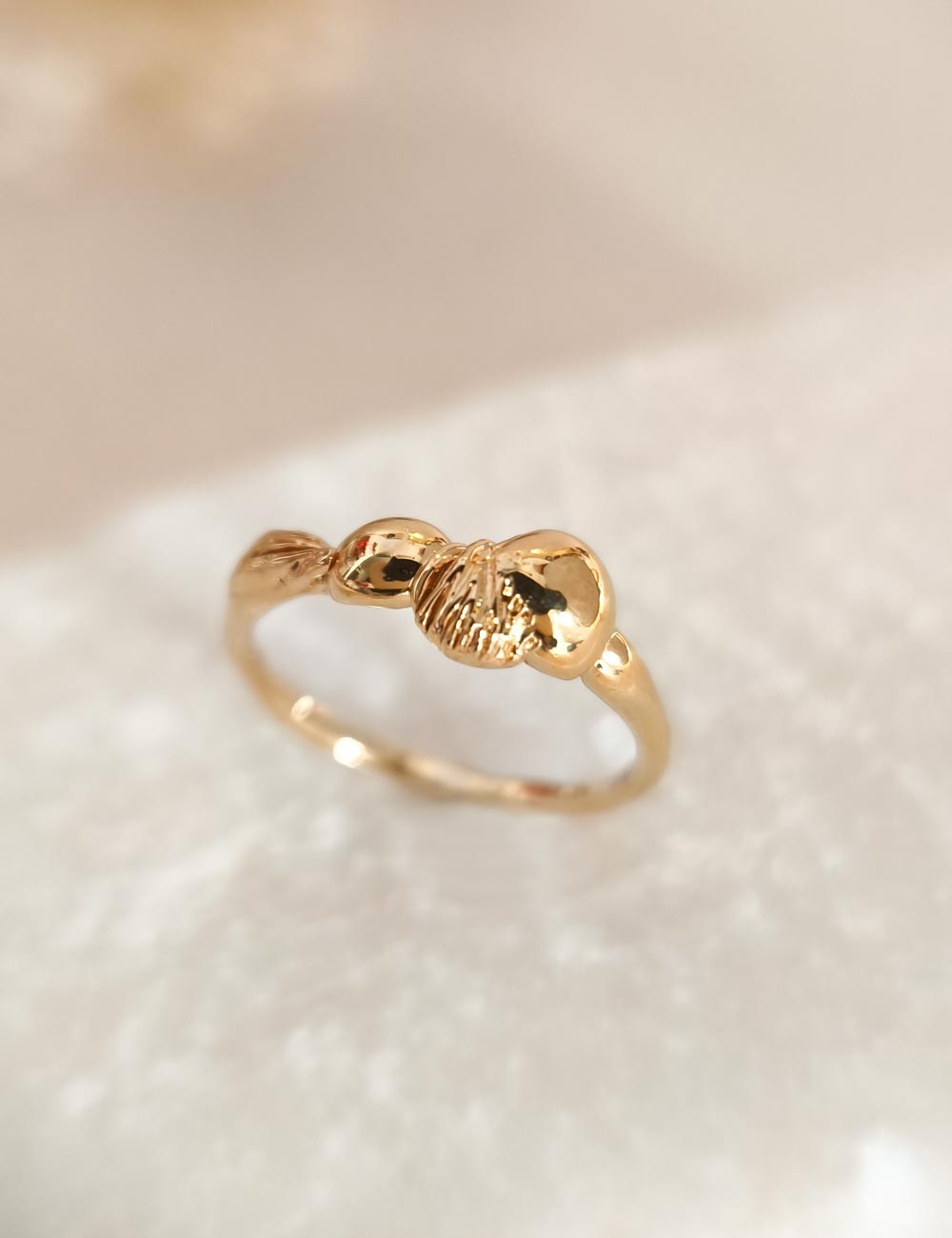 Bague Oria – Taille 53 – Bague dorée à l’or fin unique