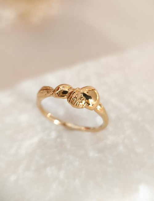 Bague Oria – Taille 53 – Bague dorée à l’or fin unique