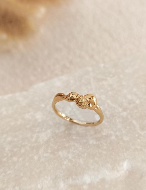 Bague Oria – Taille 53 – Bague dorée à l’or fin unique