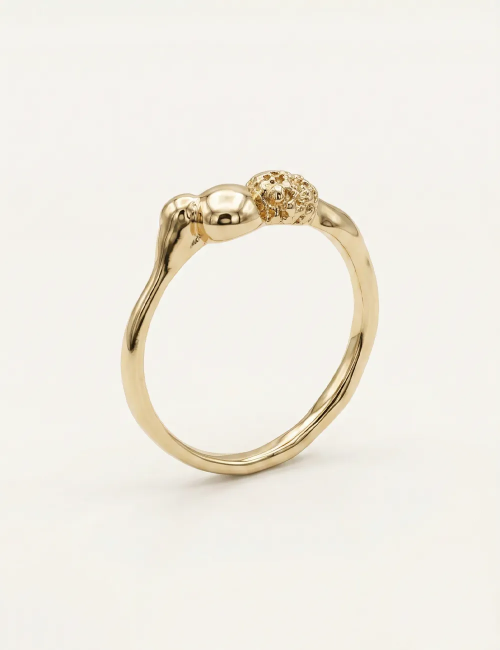 Bague Sélia – Taille 52 – Bague dorée à l’or fin unique