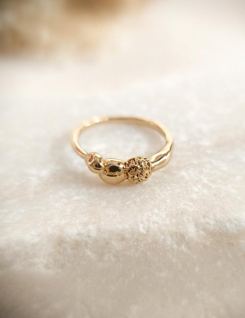 Bague Sélia – Taille 52 – Bague dorée à l’or fin unique