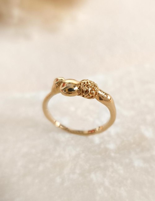 Bague Sélia – Taille 52 – Bague dorée à l’or fin unique