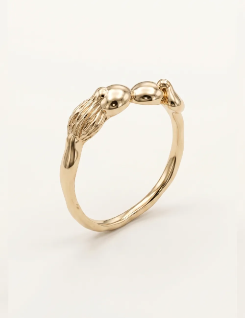 Bague Noa – Taille 50 – Bague dorée à l’or fin unique