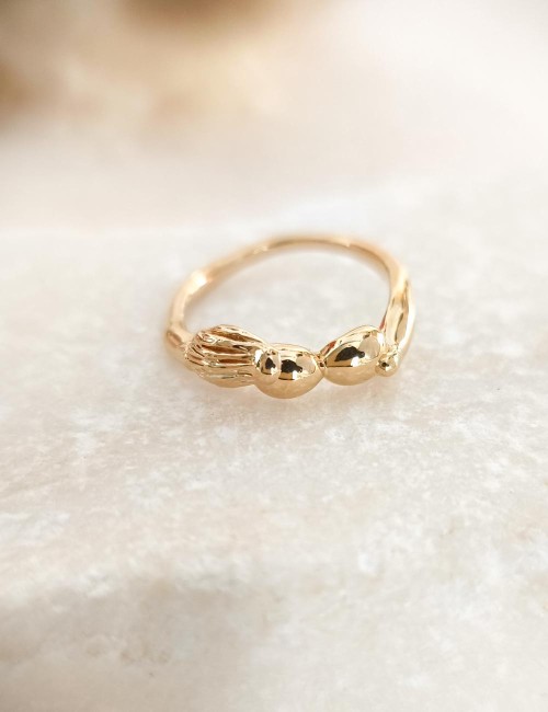 Bague Noa – Taille 50 – Bague dorée à l’or fin unique