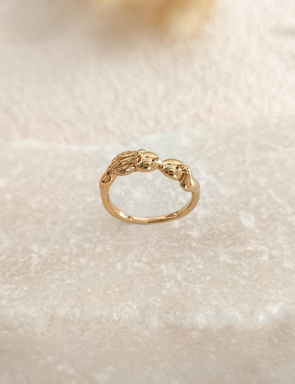 Bague Noa – Taille 50 – Bague dorée à l’or fin unique