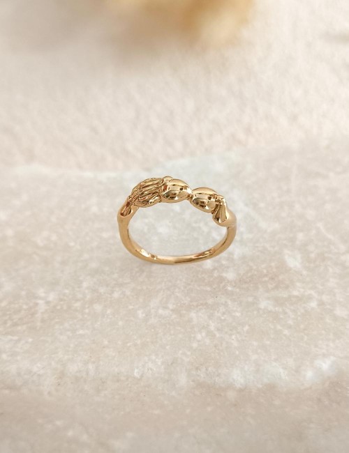 Bague Noa – Taille 50 – Bague dorée à l’or fin unique