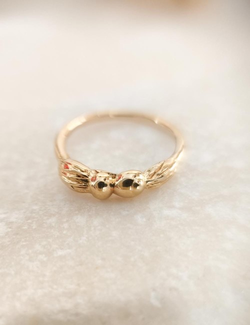 Bague Ilona – Taille 52 – Bague dorée à l’or fin unique