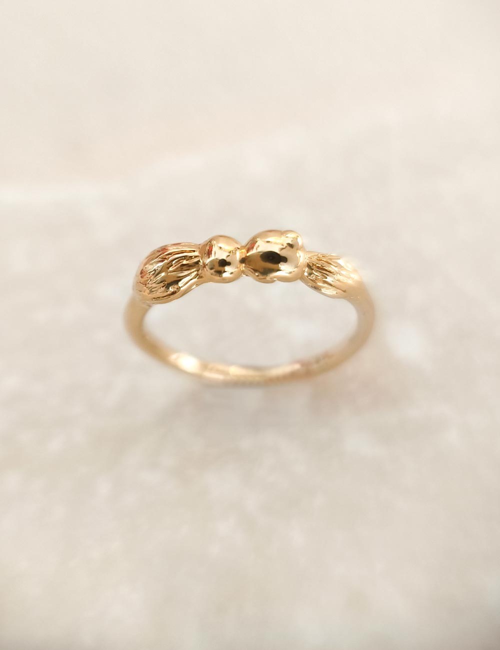 Bague Ilona – Taille 52 – Bague dorée à l’or fin unique