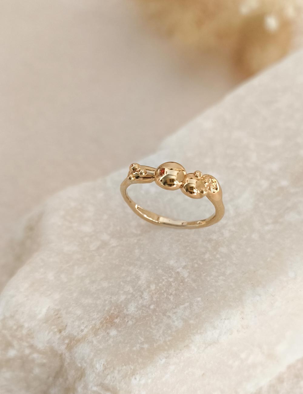 Bague Aéra – Taille 54 – Bague dorée à l’or fin unique